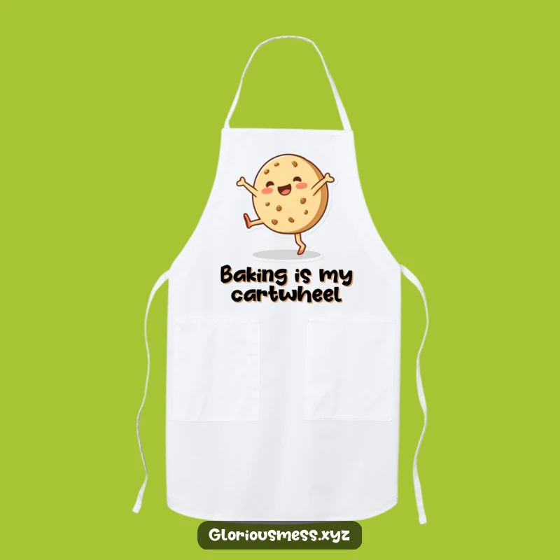 Funny Cookie Baker Apron - Bake & Cartwheel with Joy Gift