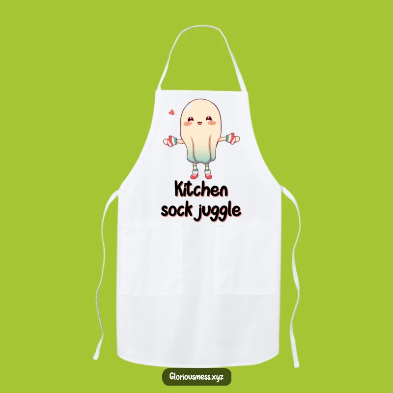 Funny Jelly Sock Juggling Apron: Cook with Comical Flair!