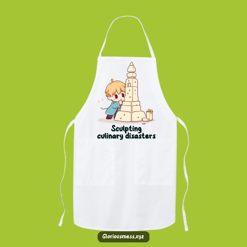 Funny Sculpture Fail Apron: Cook Up Laughs, Not Disasters