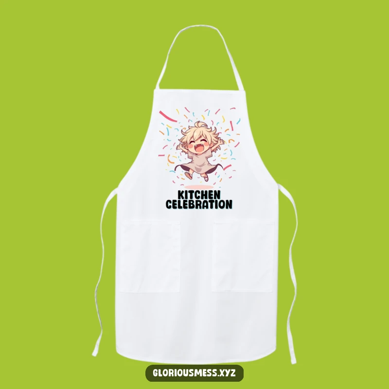 Funny Party Apron: Dance through cooking with a joyful character