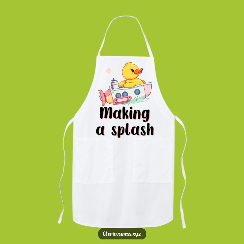 Funny Rubber Duck Sub Apron: Cook with Comedic, Aquatic Style
