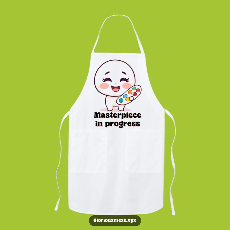 Funny Paint Palette Apron: Cheerful Kitchen Art, Mess-Proof Fun, Ideal Funny Gift