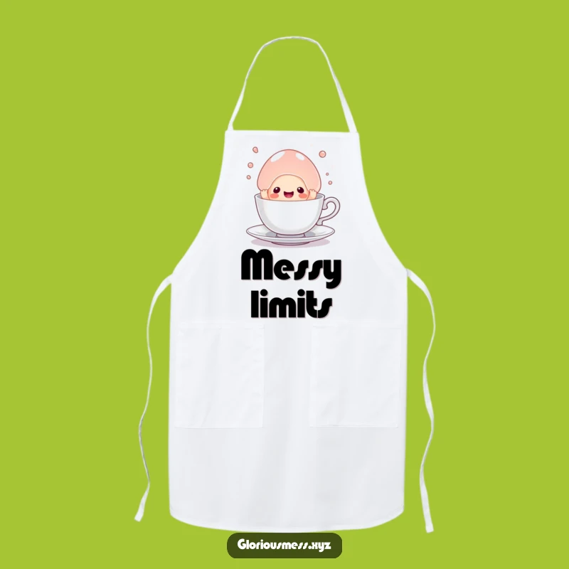 Funny Jelly Teacup Apron: Cook with Comedic, Wobbly Style