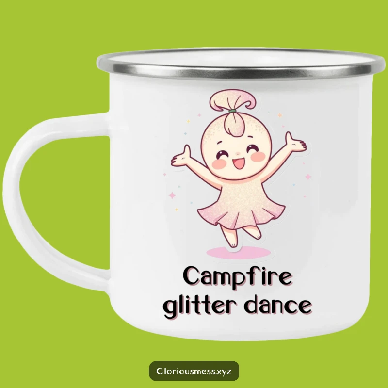 Funny Glitter Camp Mug: Happy Camper Sparkle, Perfect Funny Gift!