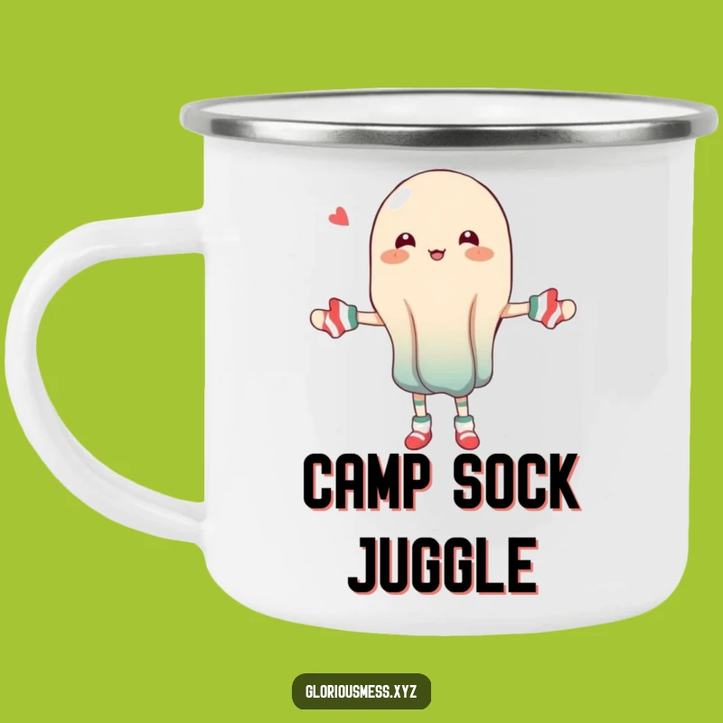 Funny Jelly Sock Juggling Camping Mug: Wobble & Wander!