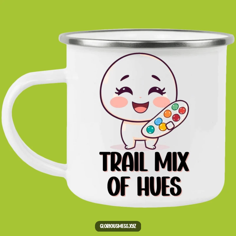 Funny Paint Palette Camping Mug: Outdoor Art Vibes, Cheerful Companion, Perfect Funny Gift