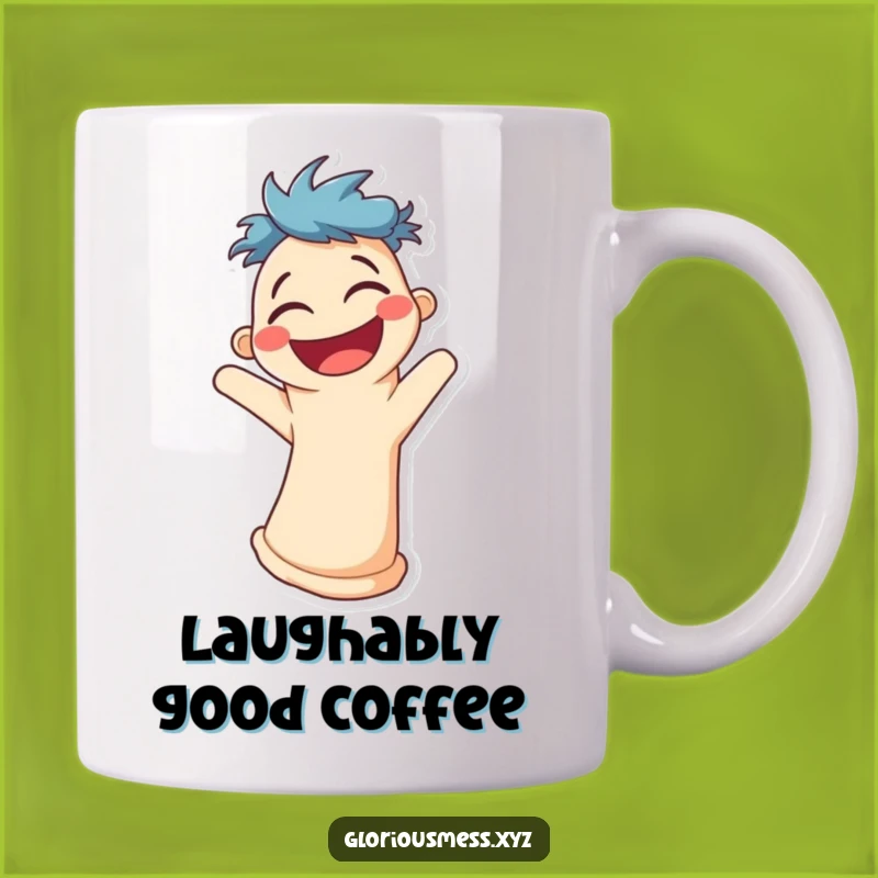 Funny Sock Puppet Laughter Mug: Hilarious Gift for Comedy Lovers!