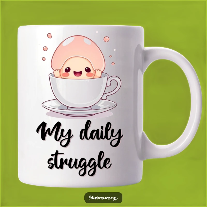 Funny Jelly Teacup Mug: Wobbly Escape, Hilarious Struggle Gift for Tea Lovers
