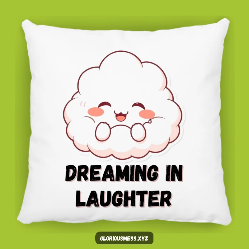 Funny Cloud Giggle Pillow: Cozy Happy Character Cushion - Sweet Funny Gift!
