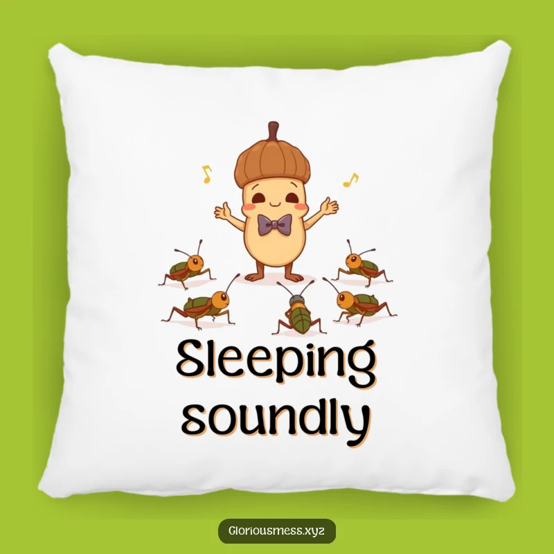 Funny Acorn Conductor Pillow: Cuddle Up with Comedic, Nature-Inspired Softness