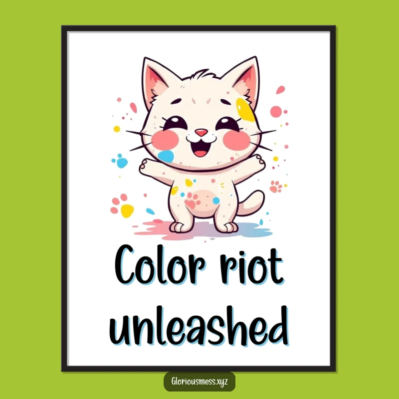 Funny Paint Splatter Digital Art: Giggling Wall Decor, Instant Color, Perfect Funny Gift