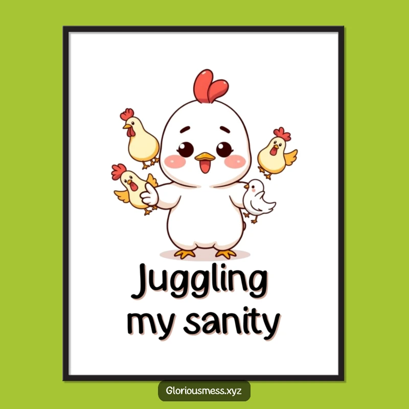 Funny Juggling Digital Print: Ink Splatter Art, Unique Funny Gift!