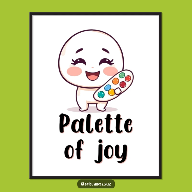 Funny Paint Palette Digital Art: Cheerful Wall Decor, Instant Art Download, Perfect Funny Gift