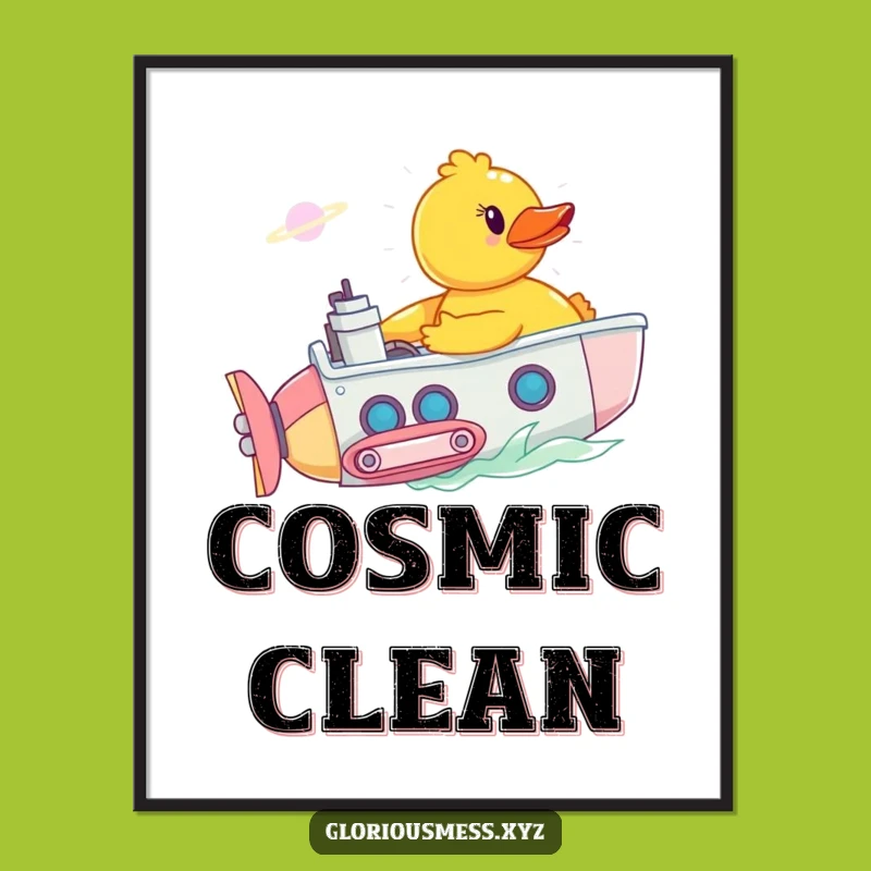 Funny Rubber Duck Sub Digital Art: Instant Hilarious Bath Decor