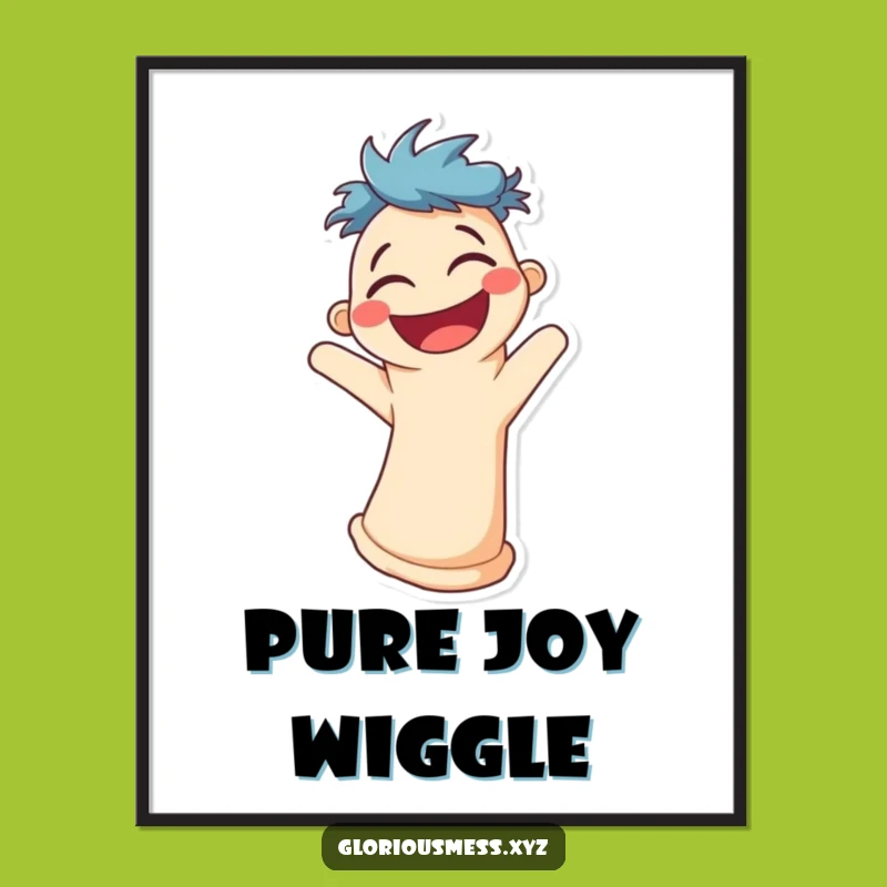 Funny Sock Puppet Laughter Digital Art: Instant Joyful Decor!