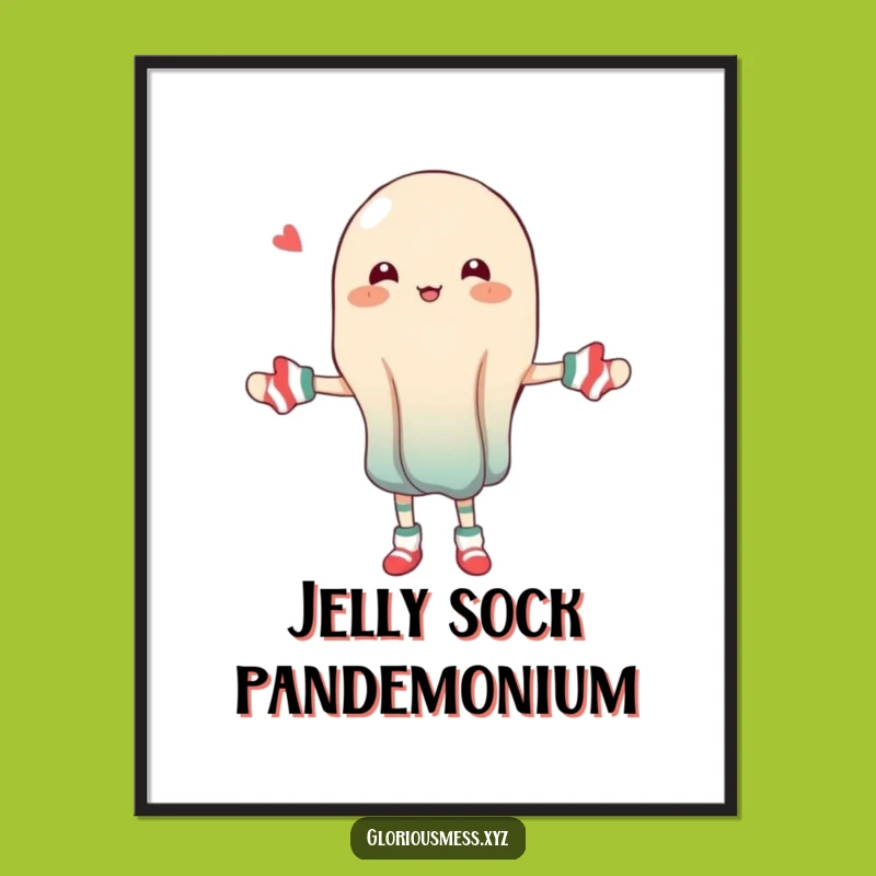 Funny Jelly Sock Juggling Digital Art: Instant Chaotic Decor!