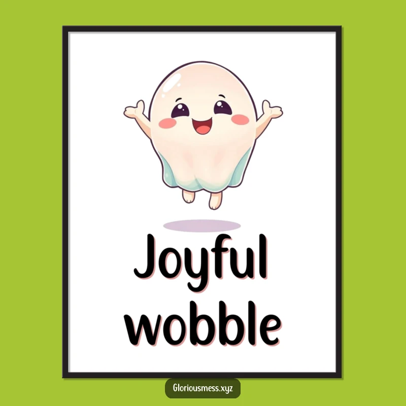 Funny Bouncing Jelly Digital Art: vibrant decor for happy spaces