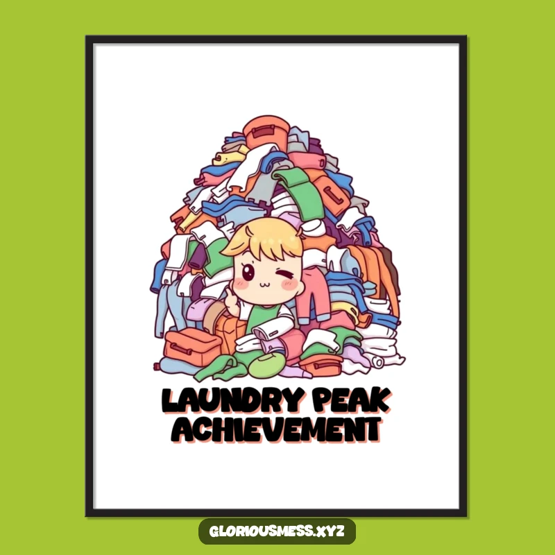 Funny Laundry Digital Print: Knowing Wink Art, Unique Funny Gift!