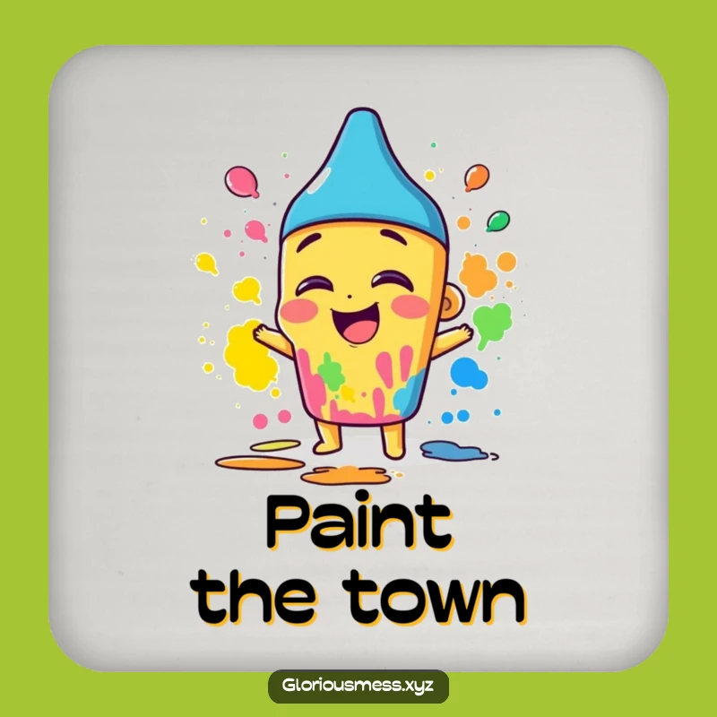 Funny Crayon Color Coaster Set - Protect Surfaces with Art Gift