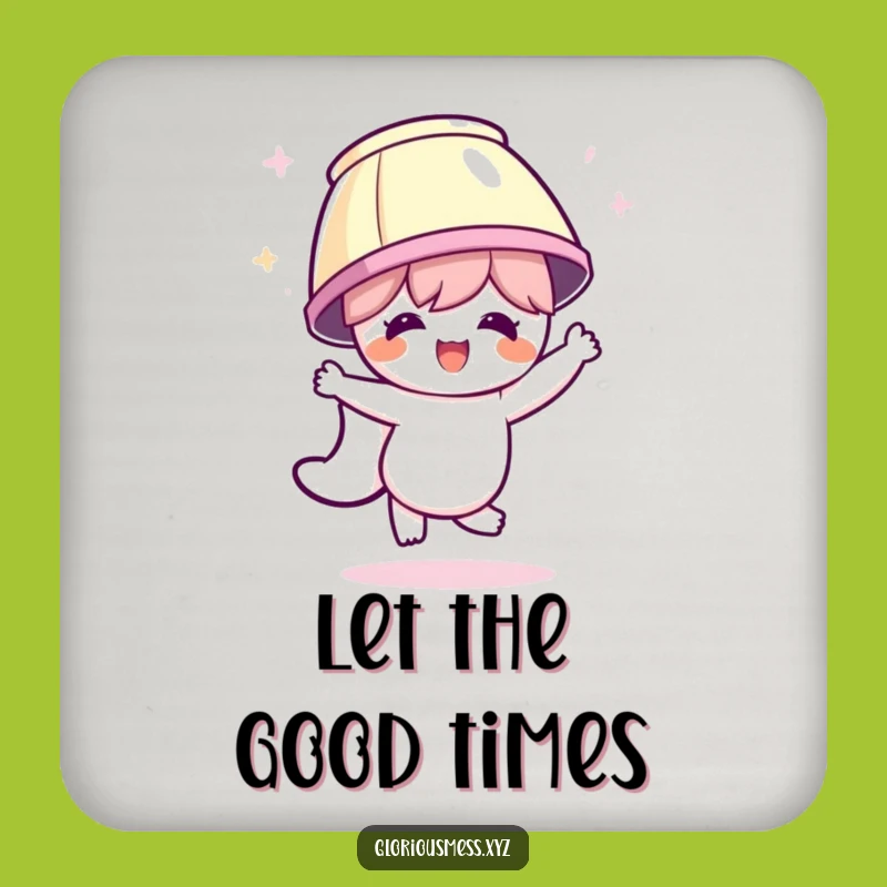 Funny Party Coaster: Lampshade Dancer Character - Protect Surfaces!