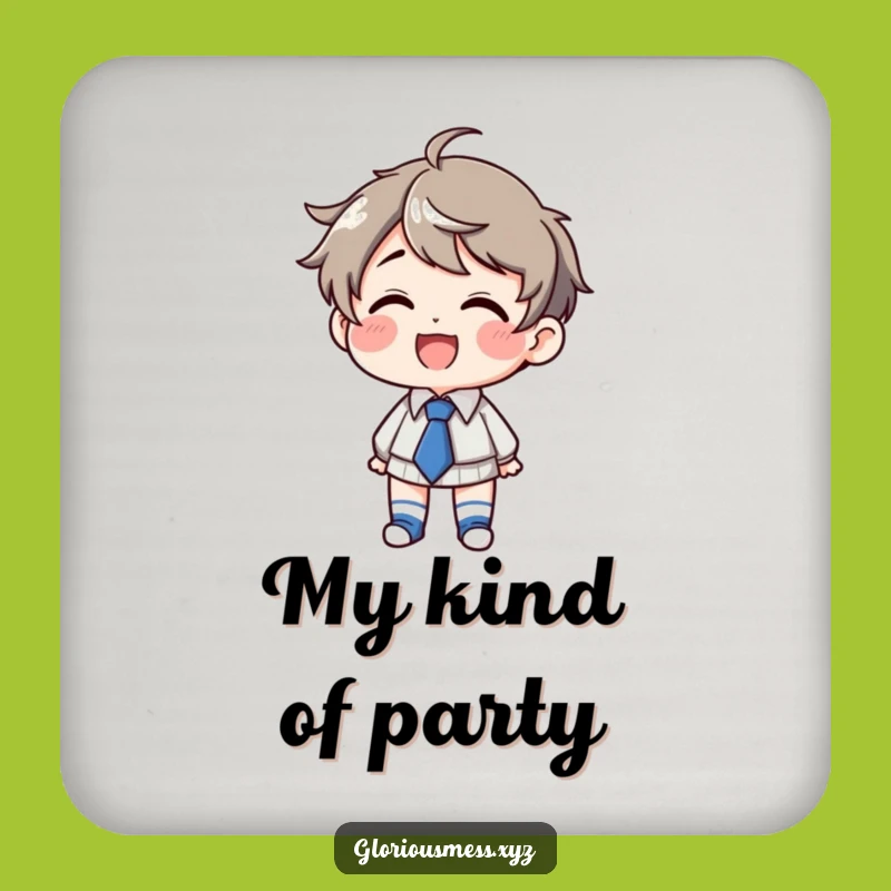 Funny Style Coaster: Giggling Character's Charm, Great Funny Gift!
