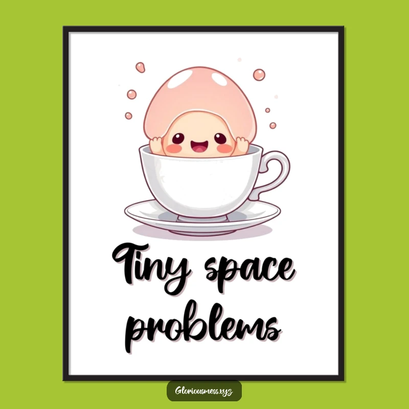 Funny Jelly Teacup Poster: Vibrant, Hilarious Art for Quirky Spaces