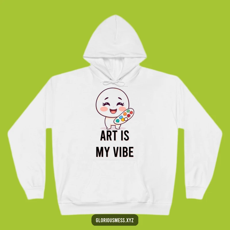 Funny Paint Palette Hoodie: Cozy Art Vibes, Cheerful Design, Perfect Funny Gift