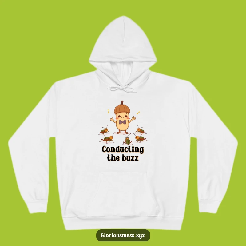 Funny Acorn Conductor Hoodie: Cozy Up with Hilarious, Nature-Inspired Vibes