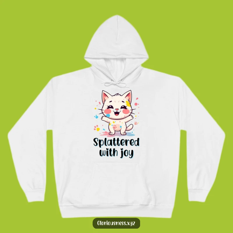 Funny Paint Splatter Hoodie: Cozy Messy Fun, Giggling Design, Perfect Funny Gift
