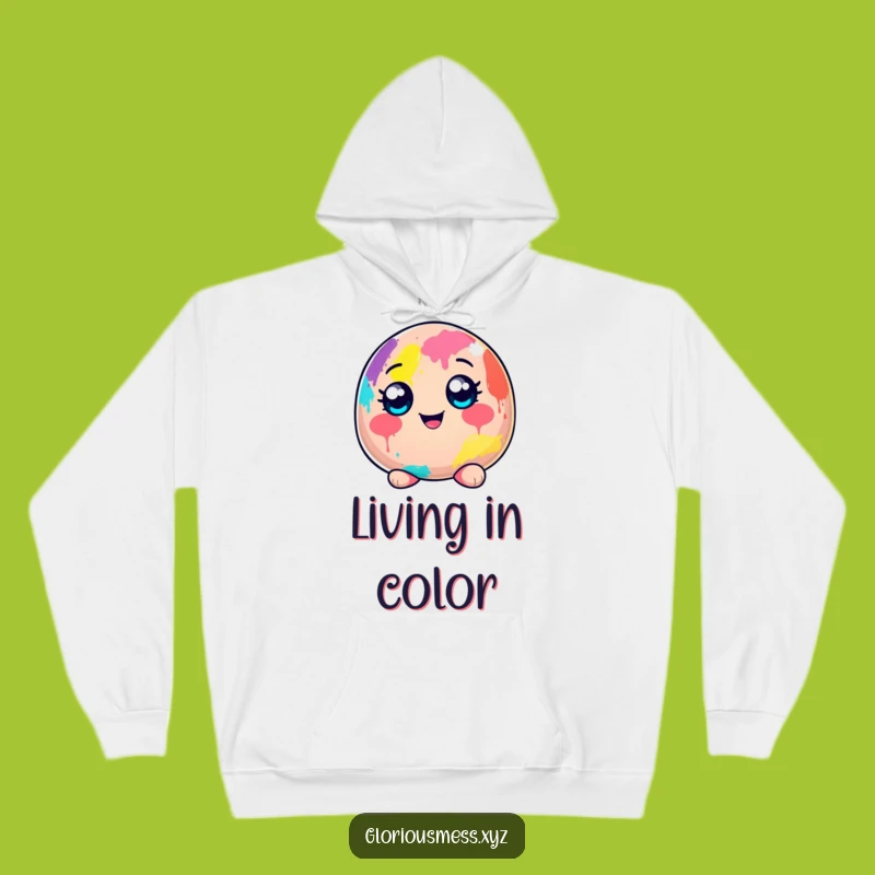 Funny Blob Paint Hoodie: Cozy up in colorful creativity, a warm and fun gift