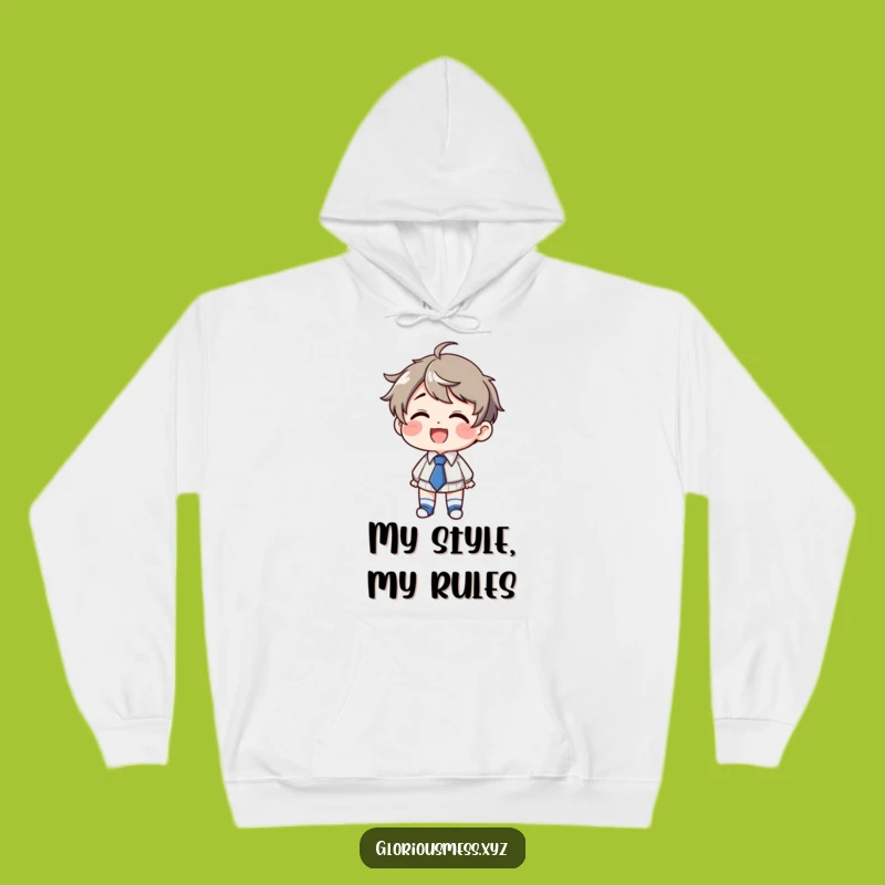 Funny Quirky Hoodie: Giggling Character's Joyful Style, Ultimate Funny Gift!