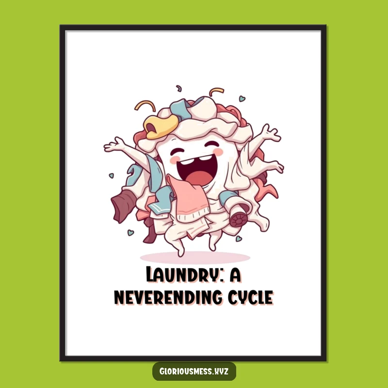 Free Printable Laundry Dance Wall Art - Hilarious Chaotic Downloadable Decor