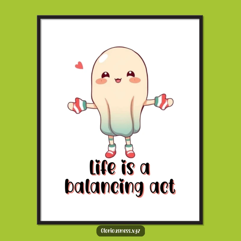 Free Printable Wall Art: Jelly Sock Juggling for a Whimsical Decor Piece