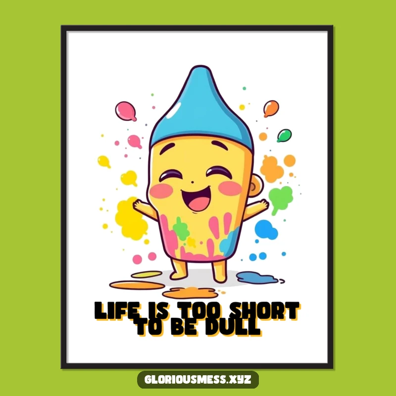 Free Printable Wall Art: Giggling Crayon - Funny Downloadable Art for Creative Spaces!