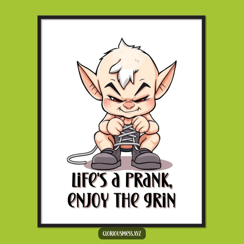 Free Printable Imp Wall Art: Mischief Maker Funny Downloadable Decor Gift