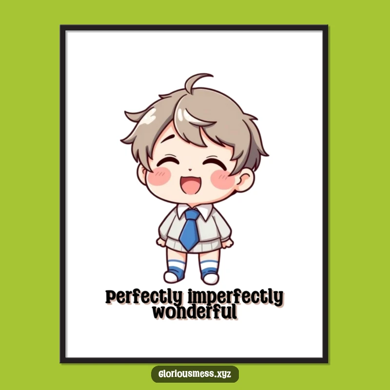 Free Printable Wall Art: Giggling Character, Quirky Style, Humorous Home Decor