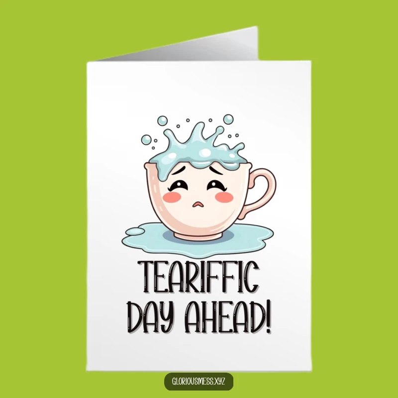 Free Printable Birthday Card: Confused Teacup - Hilarious Downloadable Gift!