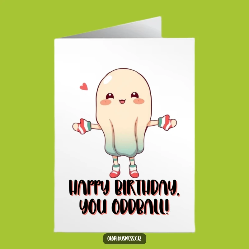 Free Printable Birthday Card: Wobbly Jelly Juggling Socks for a Fun Celebration