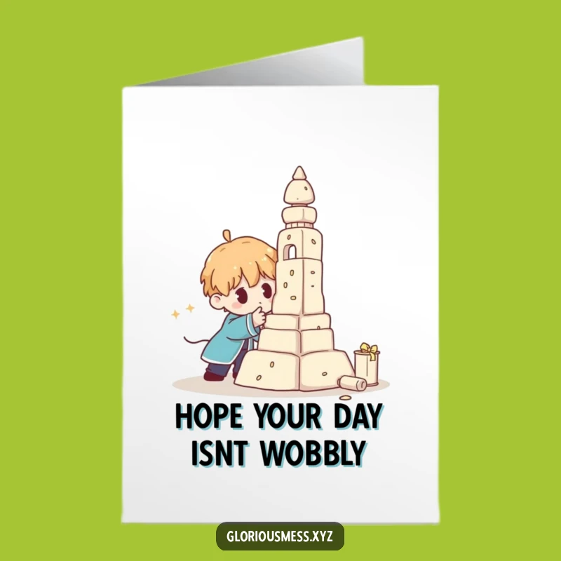 Free Printable Birthday Card: Wobbly Sculpture Fail - Funny Downloadable Gift