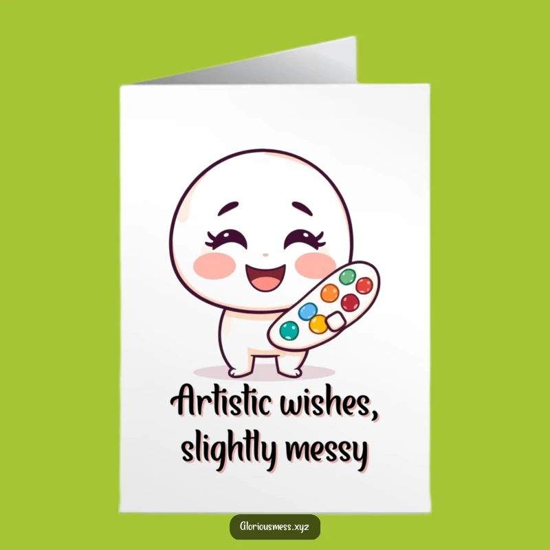 Funny Paint Palette Birthday Card Free Printable Downloadable Art for Artists