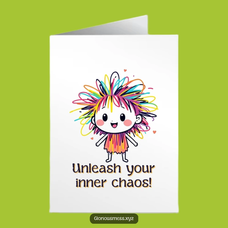 Free Printable Happy Birthday Card: Energetic Scribble - Hilarious Downloadable Gift!