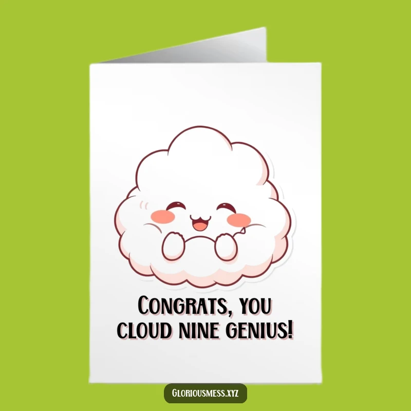 Free Printable Congrats Card: Giggling Cloud Happy Funny Downloadable Gift
