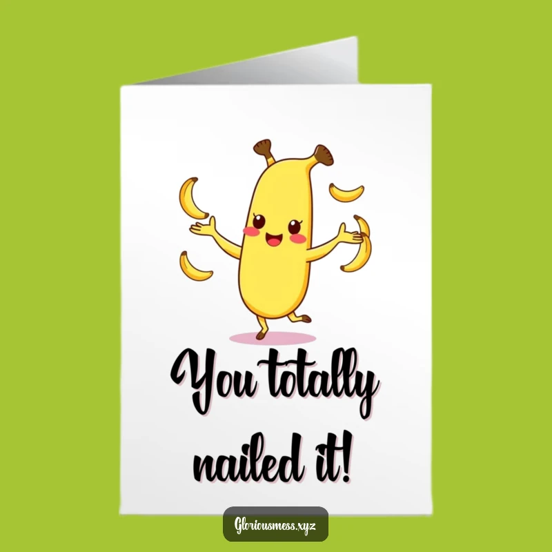 Juggling Banana Congratulations Card Free Printable for Amazing Feats