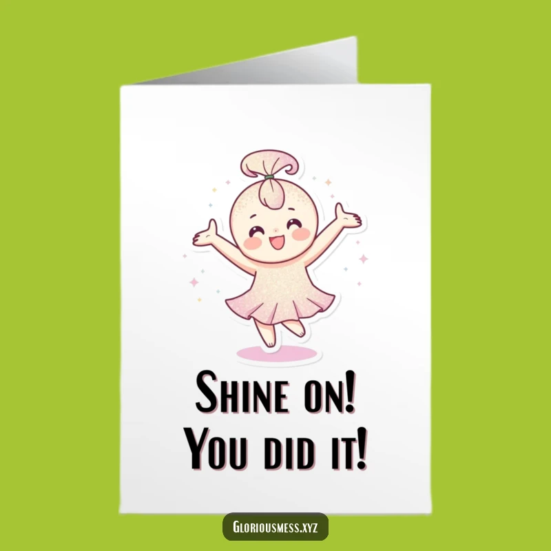 Free Printable Congrats Card: Glittery Celebration, Humorous DIY Gift
