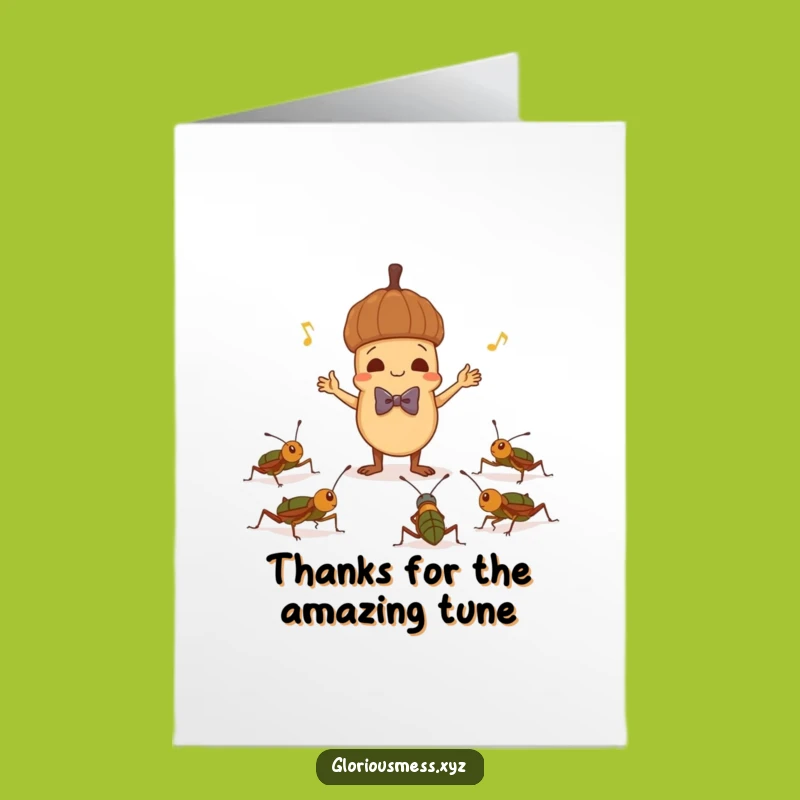Free Printable Thank You Card: Acorn's Thanks, Woodland Downloadable Greeting Gift
