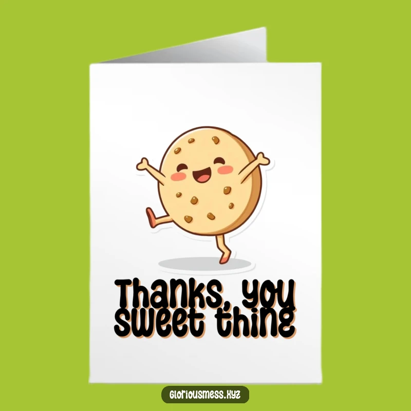 Free Printable Thank You Card: Cartwheeling Cookie - Downloadable Gratitude for Sweet People!