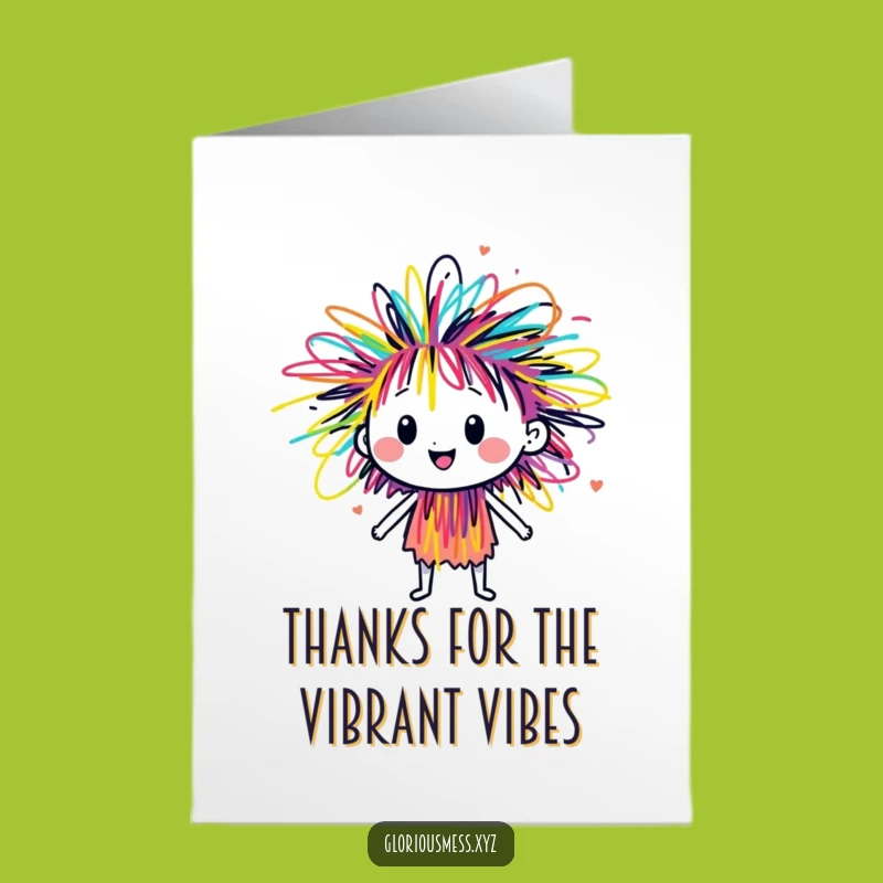 Free Printable Thank You Card: Cheerful Scribble - Funny Downloadable Gift!