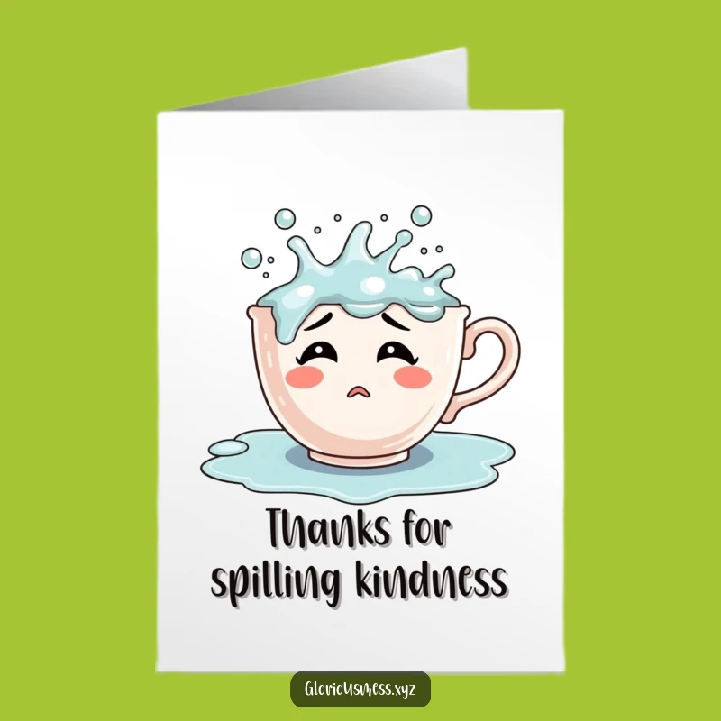 Free Printable Thank You Card: Confused Teacup - Funny Downloadable Gift!