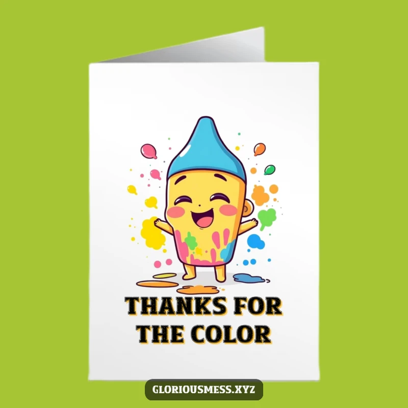 Free Printable Thank You Card: Giggling Crayon - Downloadable Gratitude for Artists!