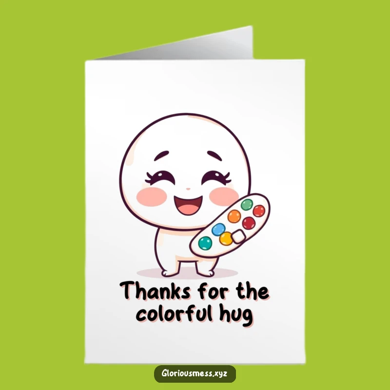 Funny Paint Palette Thank You Card Free Printable Expressing Gratitude
